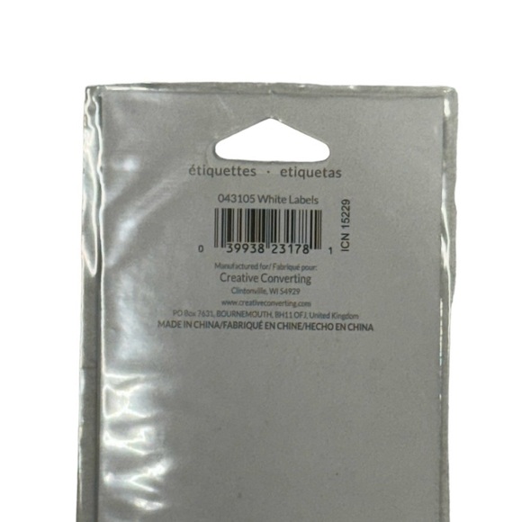 2 packs of 10 white labels. Creative converting oval shaped sticker labels. - Picture 2 of 6
